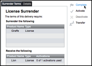 Surrender - iLok License Manager